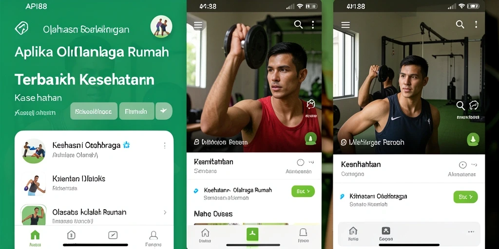 Tampilan antarmuka ramah pengguna dari API88 untuk olahraga rumah.