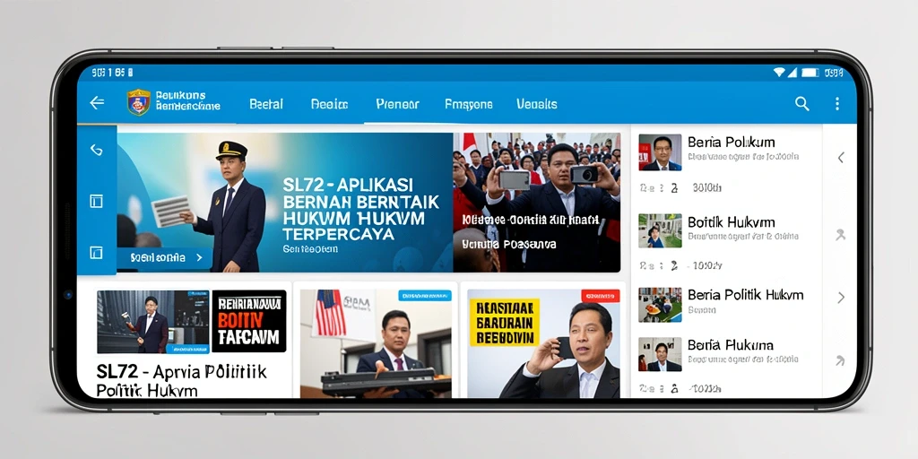Tampilan antarmuka aplikasi SL72 yang informatif.