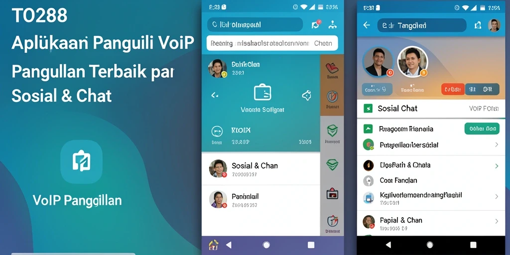 Tampilan antarmuka pengguna aplikasi VoIP Panggilan TO288.