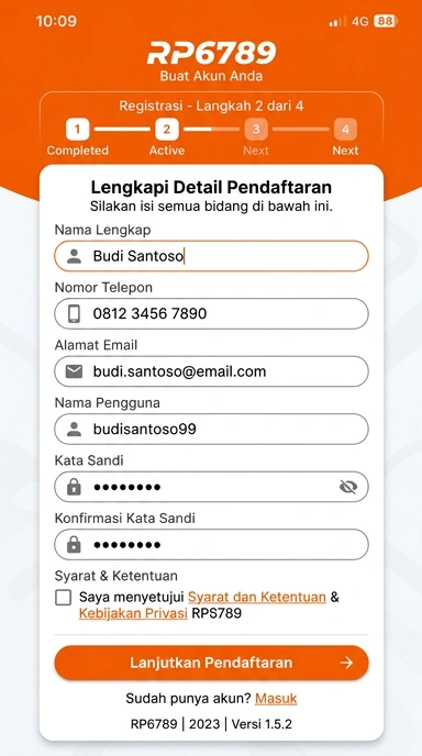 Cara Mudah Buat Akun Baru di rp6789